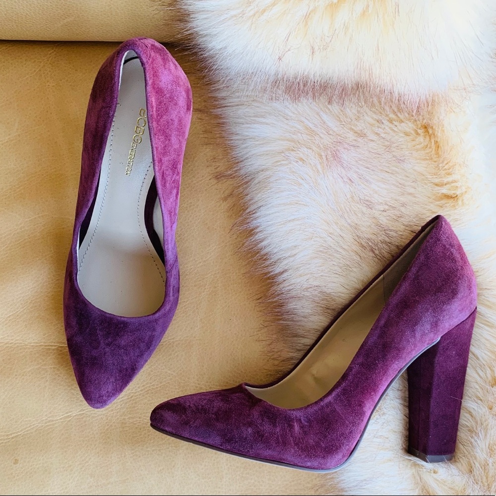 NWOB!  BCBGENERATION MAROON SUEDE HEELS 6.5